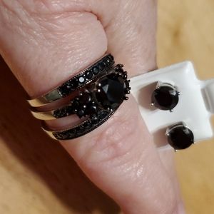 Triple Ring Set & Earrings